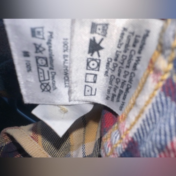 Oversized Green Plaid Flannel Shirt | Grunge Fall Layer | Unisex Fit | Size SM - Picture 5 of 6